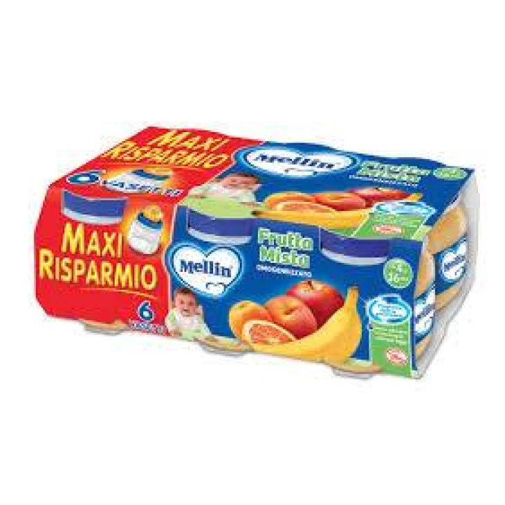 Mellin Omogeneizzati Frutta Mista 6 Vasetti 100 g