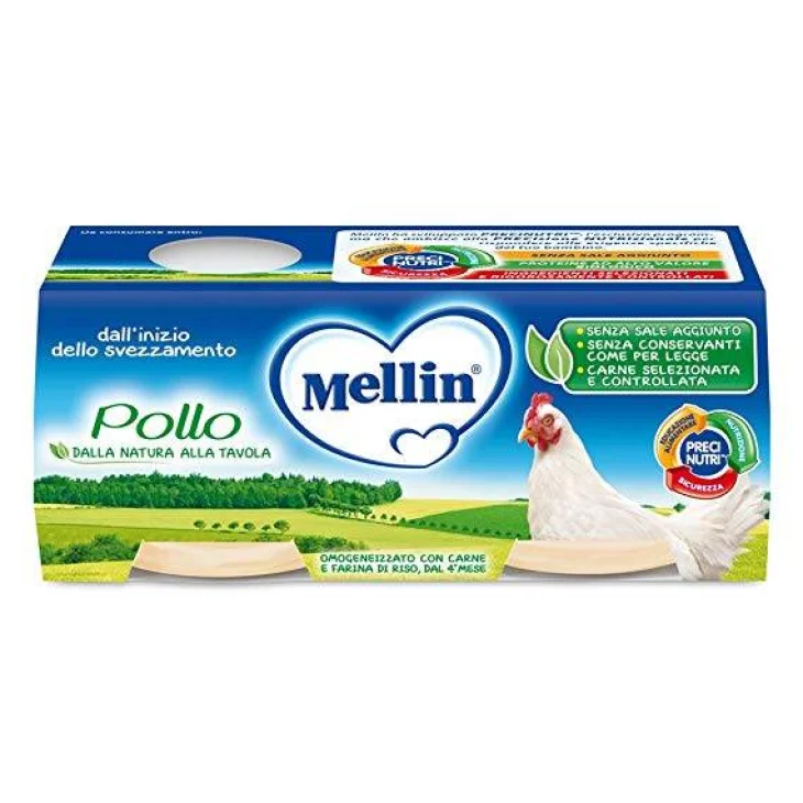 Mellin Omogeneizzati al Pollo 2 vasetti 80 g