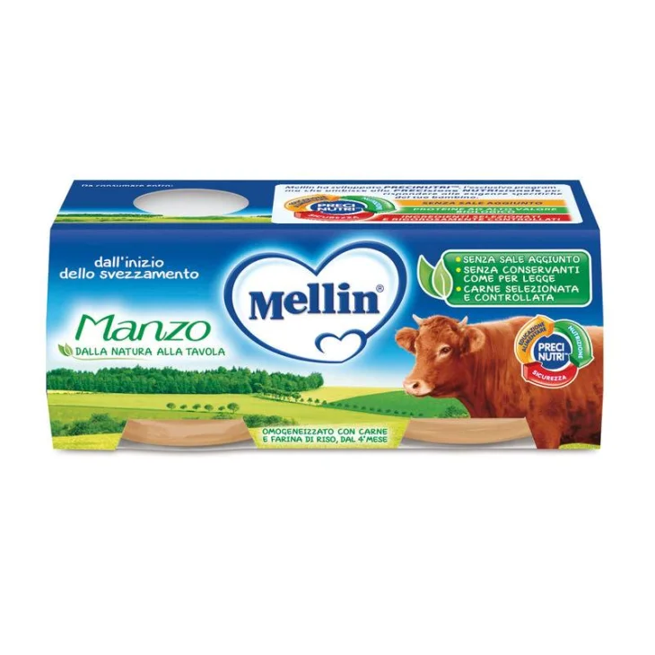 Mellin Omogeneizzati al Manzo 2 vasetti 80 g