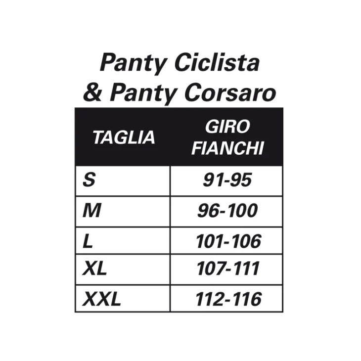 Slimagra Panty Ciclista Modellante Girovita Glutei e Fianchi Nero Taglia XXL