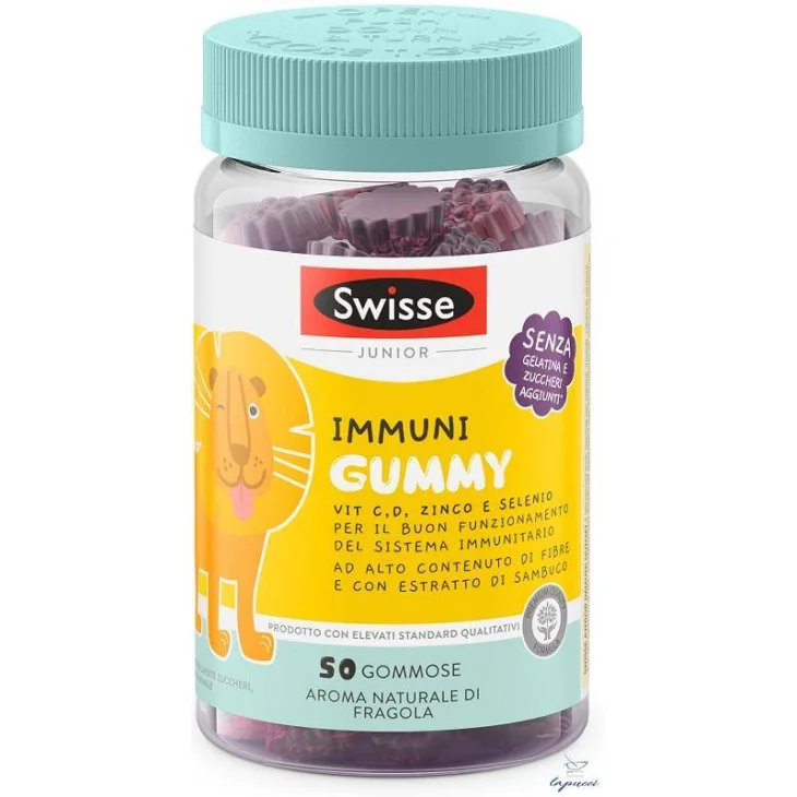 Swisse Junior Immuni Gummy Integratore per il Sistema Immunitario dei Bambini 50 caramelle