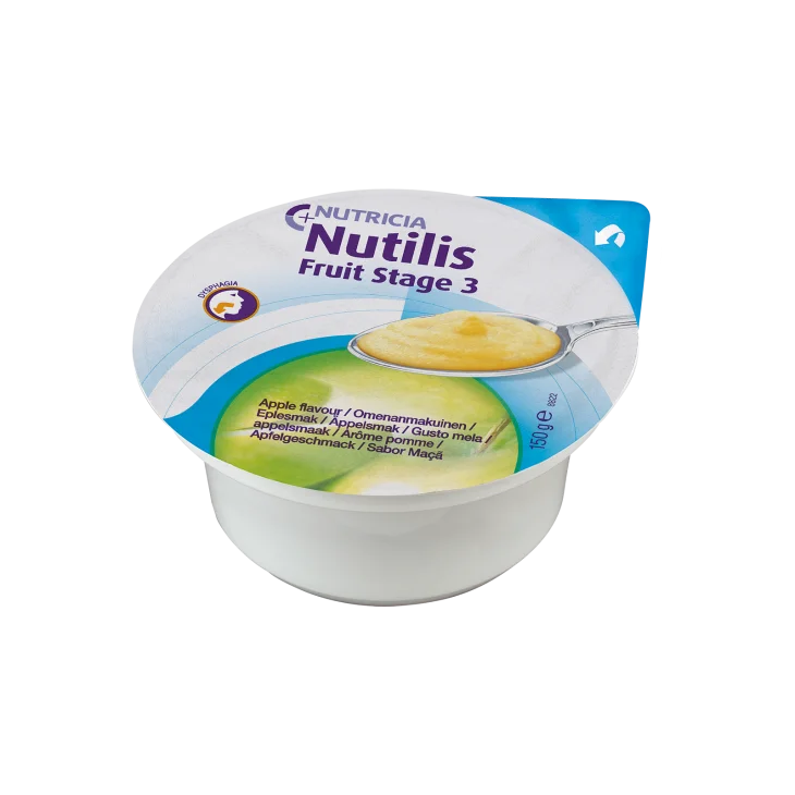 Nutricia Nutilis Fruit Stage 3 Alimento ai Fini Medici Speciali per Disfagia Gusto Mela 3 x 150 g