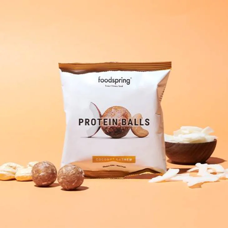 Foodspring Protein Balls Arachidi e Cocco Snack Proteico 40 g