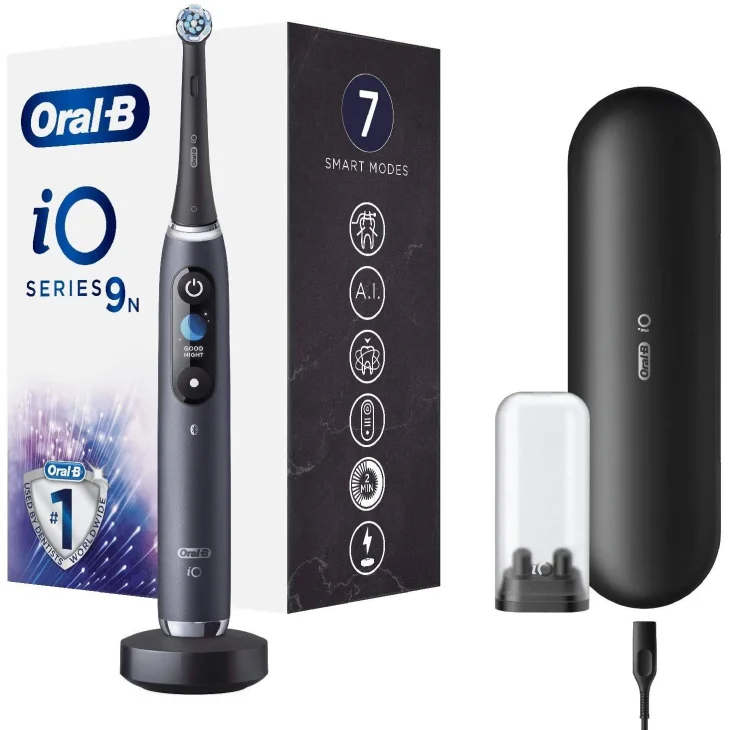 Oral-B iO SERIES 9 Black Spazzolino Elettrico + 2 Refill