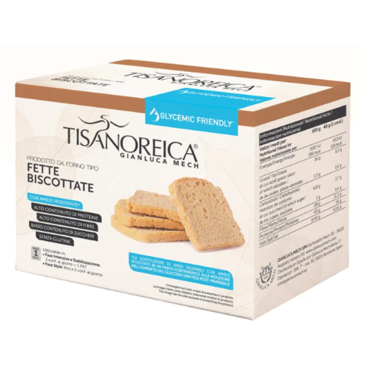 Tisanoreica Fette Biscottate Dietetiche a Basso Carico Glicemico 120 g