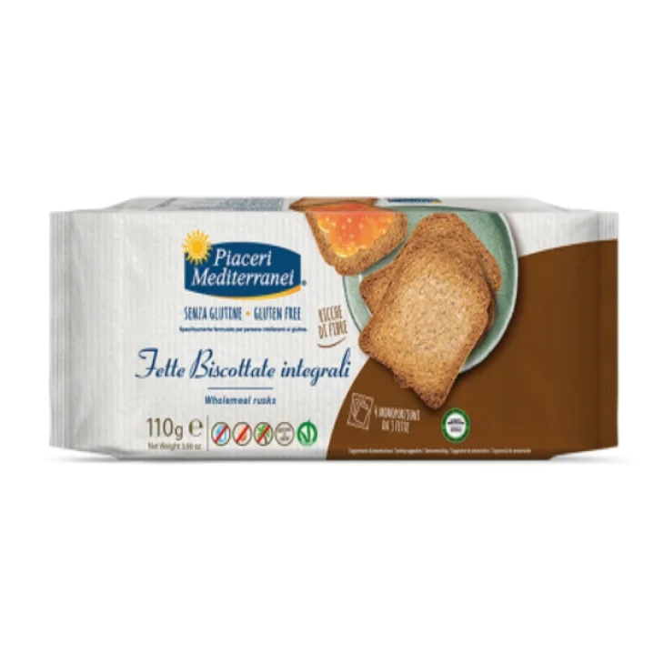 Piaceri Mediterranei Fette Biscottate Integrali Senza Glutine 110 g