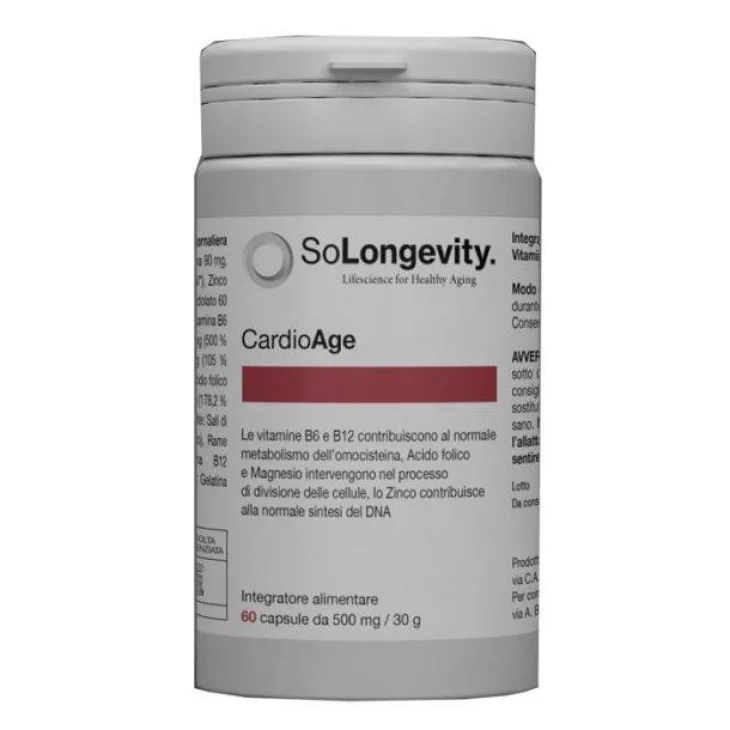 SoLongevity Cardioage Integratore Vitamine Gruppo B 60 capsule