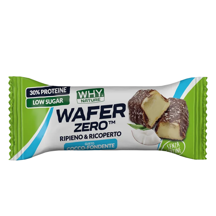 Whynature Wafer Zero Cioccolato Fondente e Cocco Biscotto Proteico 35 g