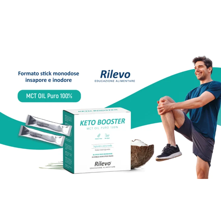 Rilevo Keto Booster MCT Oil Puro 100% 30 stick daIndicazioni 5 ml