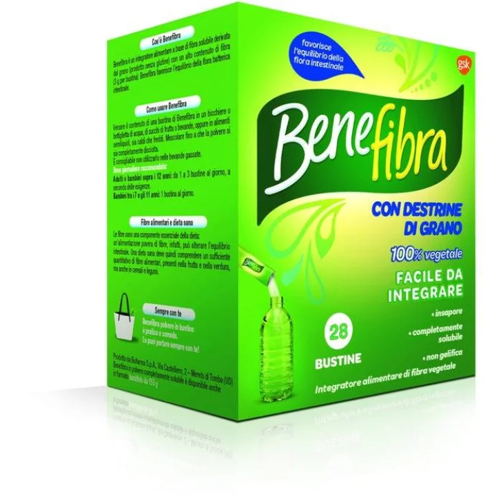 Benefibra Integratore di Fibra Vegetale 28 bustine