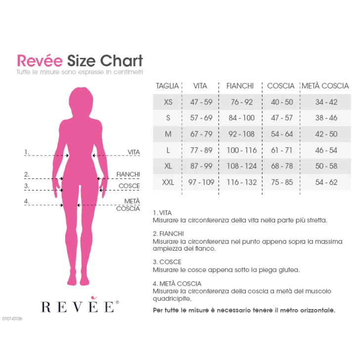 Revèe Lipo Guaina Donna Sotto Seno per post Lipofilling Glutei Nera - Taglia: S
