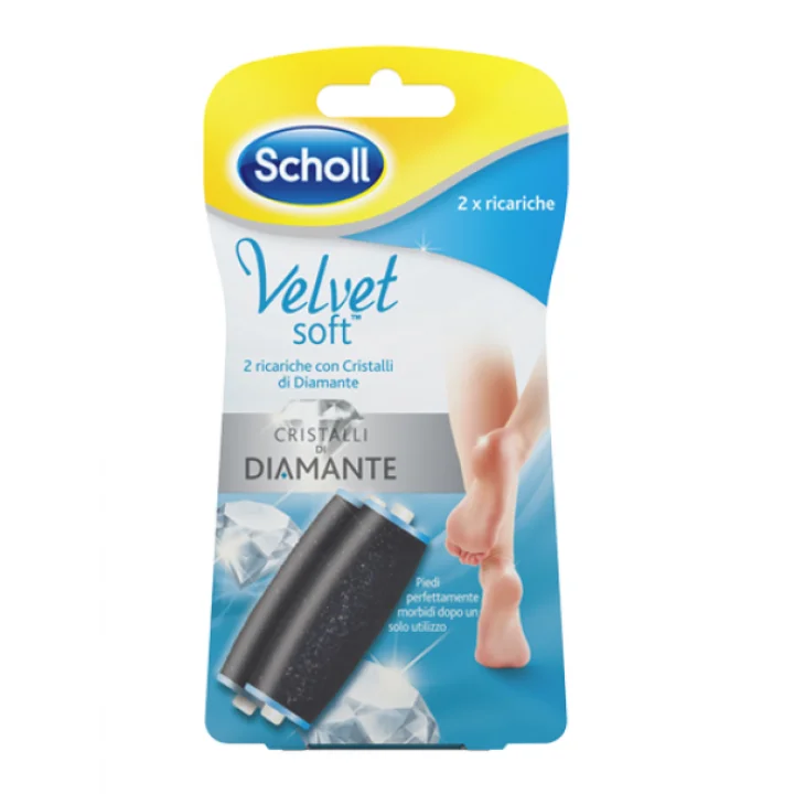 Scholl Velvet Soft Ricariche Extra Esfolianti Con Cristalli di Diamante 2 Pezzi