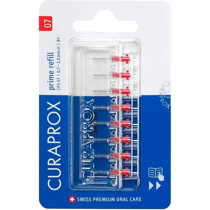 Curaprox CPS 07 Scovolino Prime Refill Rosso 8 Pezzi