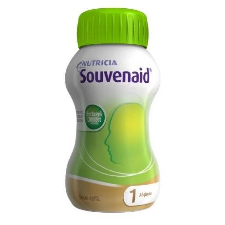 Nutricia Souvenaid Alimento a Fini Medici Speciali per la memoria di pazienti Gusto Caffè 4 bottigliette x 125 ml