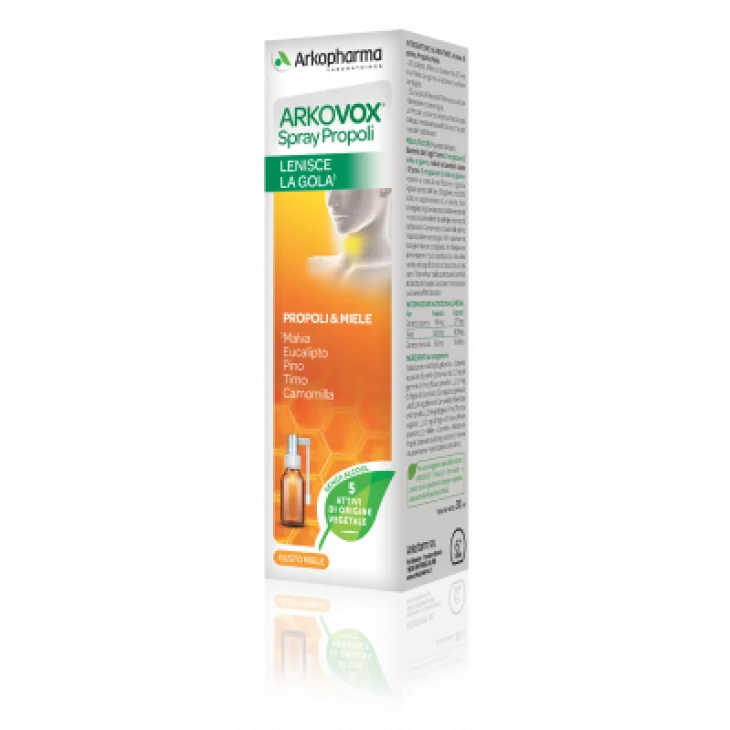 Arkopharma Arkovox Propoli Spray Integratore per il Benessere di Naso e Gola 30 ml