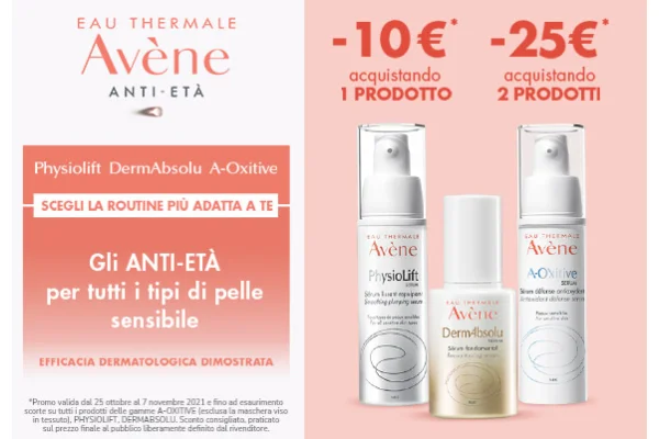 Promo Avene antiet&agrave;