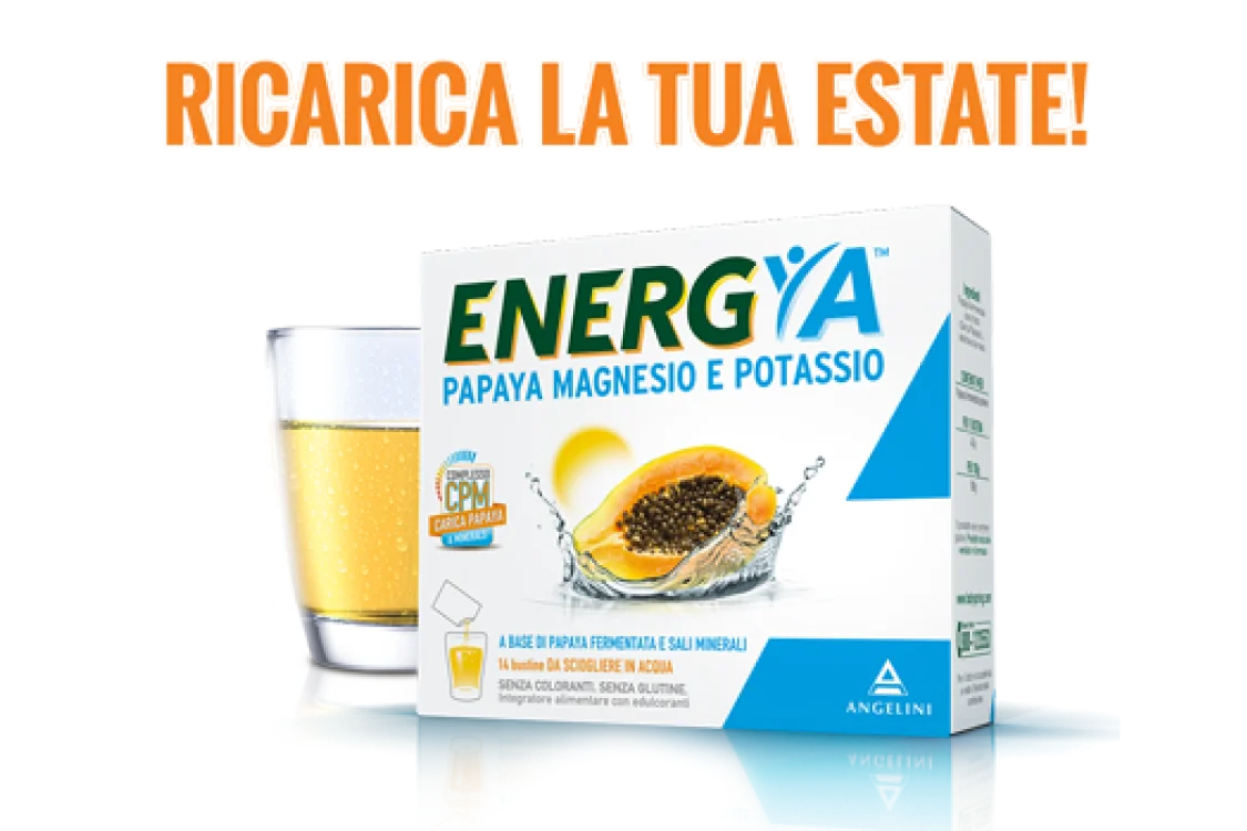 Ricarica la tua estate con ENERGYA Papaya Magnesio e Potassio!