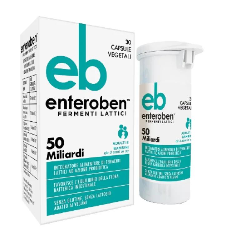 Enteroben 50 mld Integratore Alimentare per la Flora Batterica 30 Capsule Vegetali