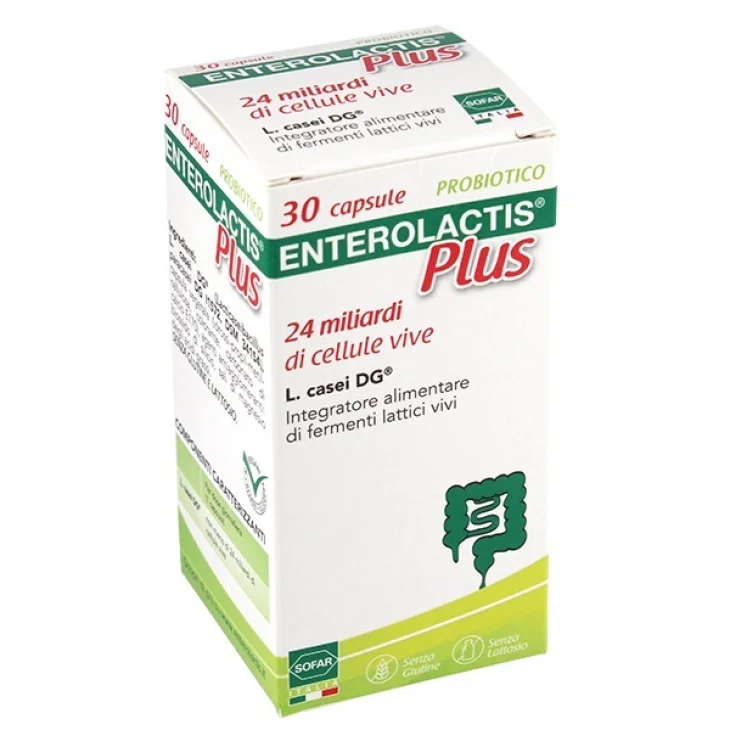 Enterolactis Plus Integratore Alimentare Per Equilibrio della Flora Intestinale 30 Capsule