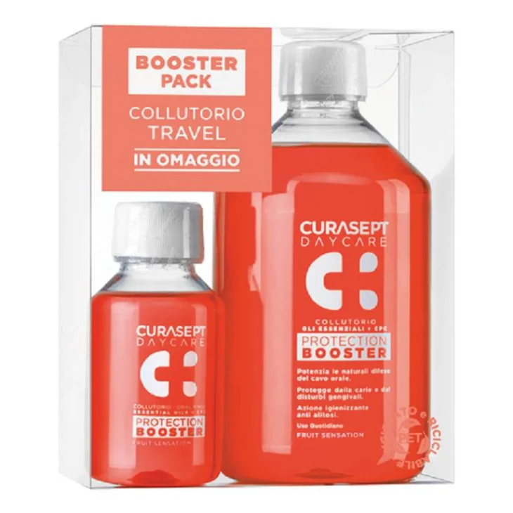 CURASEPT DAYCARE BOOSTER COLLUTORIO FRUIT SENSATION 500 ML +100 ML