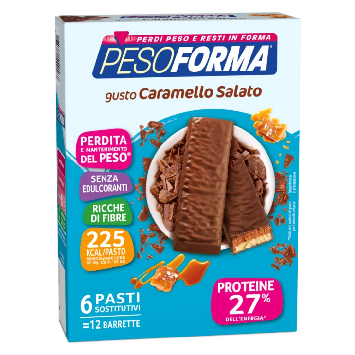 Pesoforma Barrette Dietetiche Caramello Salato 12 barrette