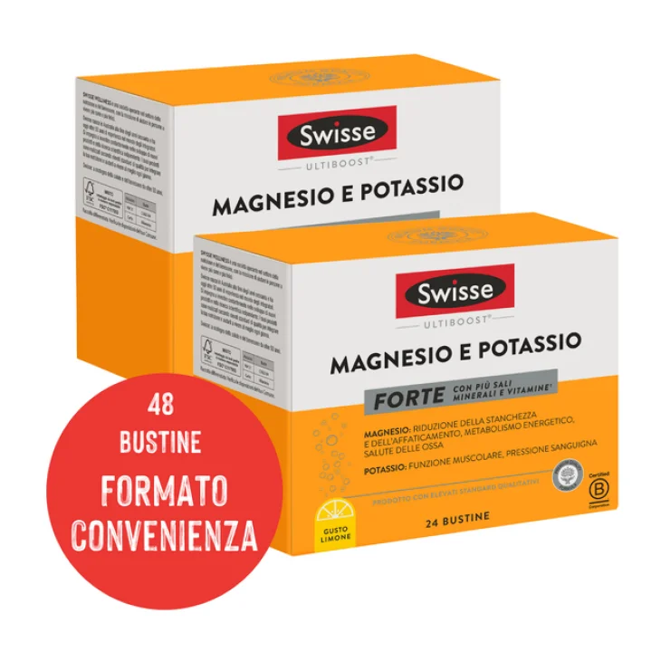 Swisse Magnesio e Potassio Forte Minerali e Vitamine 24 Bustine Bipackl