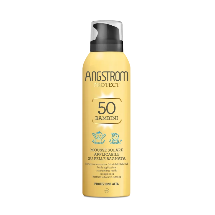 Angstrom Kids Mousse Latte Solare Bambini SPF50 Viso 150 ml