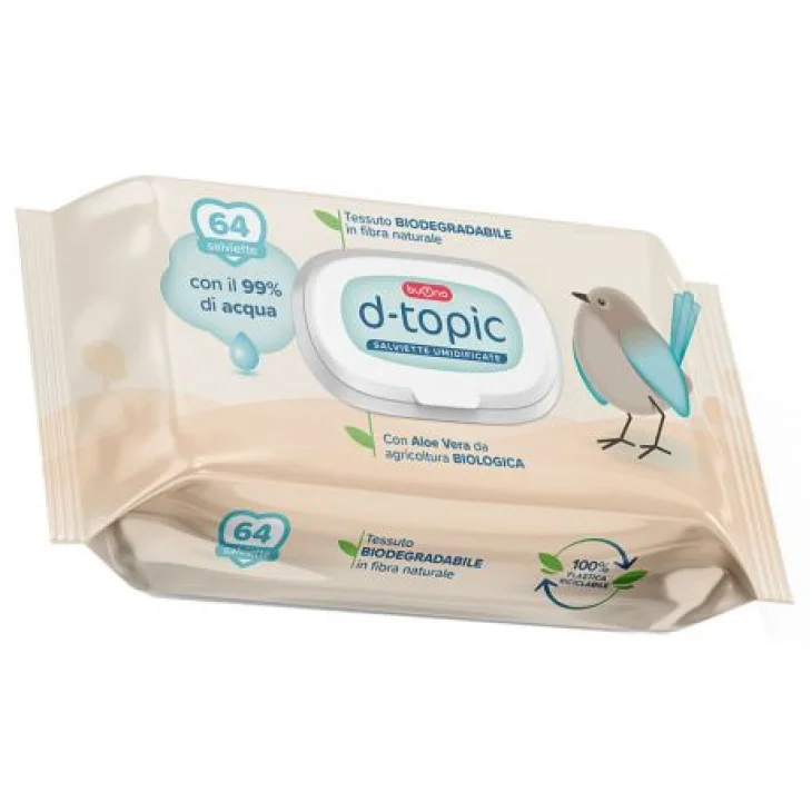 DTOPIC Salviette Umidificate con Aloe 64 Pezzi