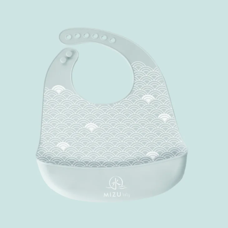 Mizu Baby Taiki Bavaglino in Silicole Verde Chiaro