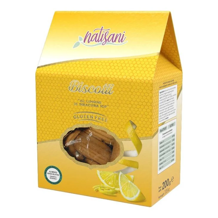 Natisani Biscotti al Limone di Siracusa IGP Senza Glutine 200 g