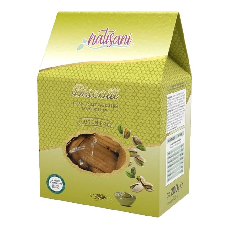 Natisani Biscotti al Pistacchio di Sicilia Senza Glutine 200 g