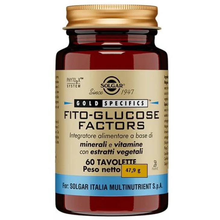 Solgar Fito-Glucose Factors Integratore per il metabolismo dei carboidrati 60 tavolette