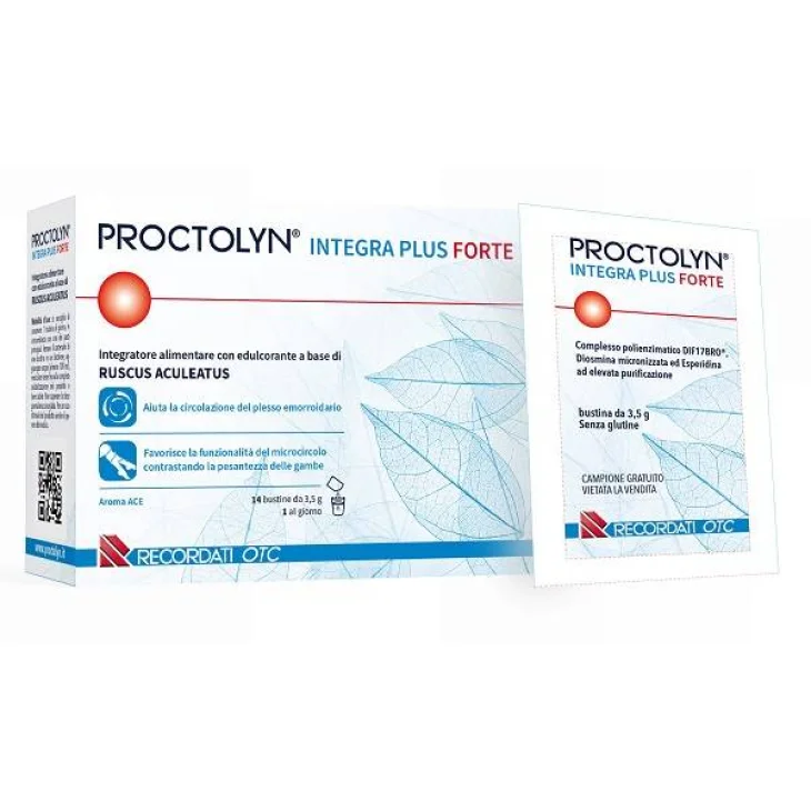 Recordati Proctolyn Integra Plus Forte Integratore per le Emorroidi 14 bustine