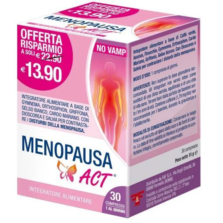 Linea Act Menopausa Act Integratore per i Disturbi della Menopausa 30 compresse