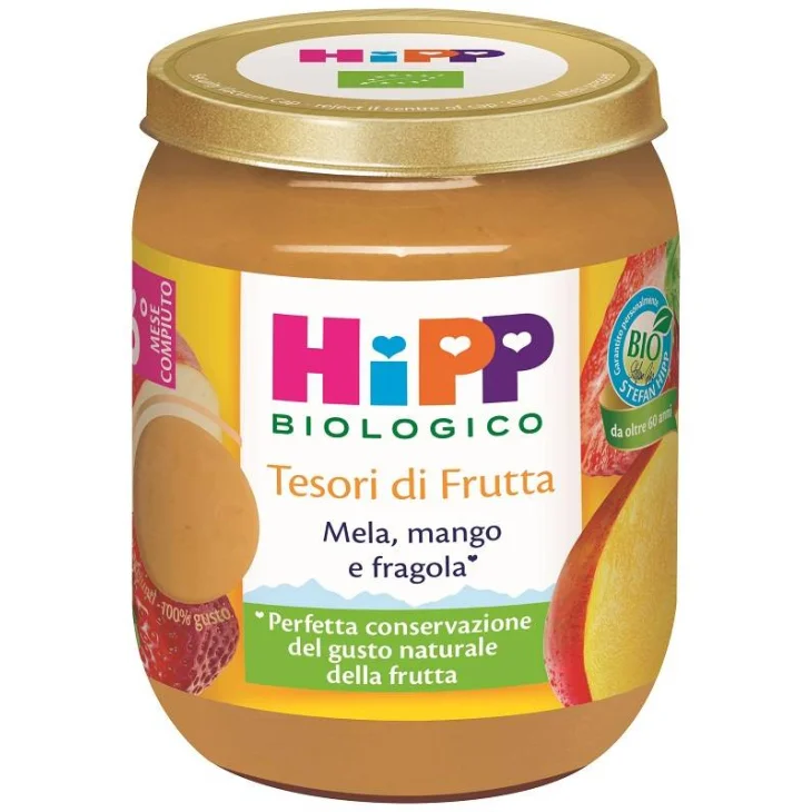 Hipp Tesori di Frutta Omogeneizzato Mela Mango Fragola Biologico 160 g