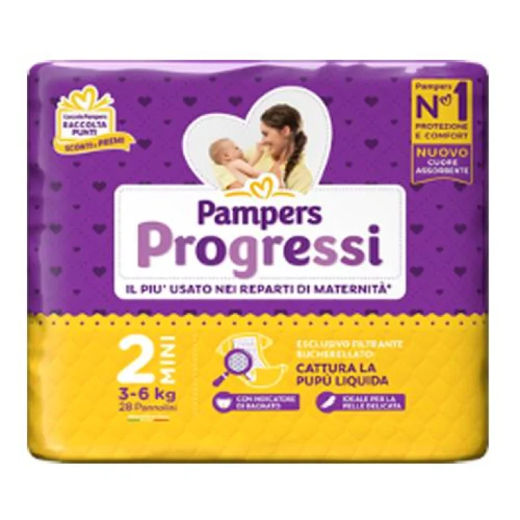 Pampers Progressi Mini Taglia 2 (3-6 kg) 28 pezzi