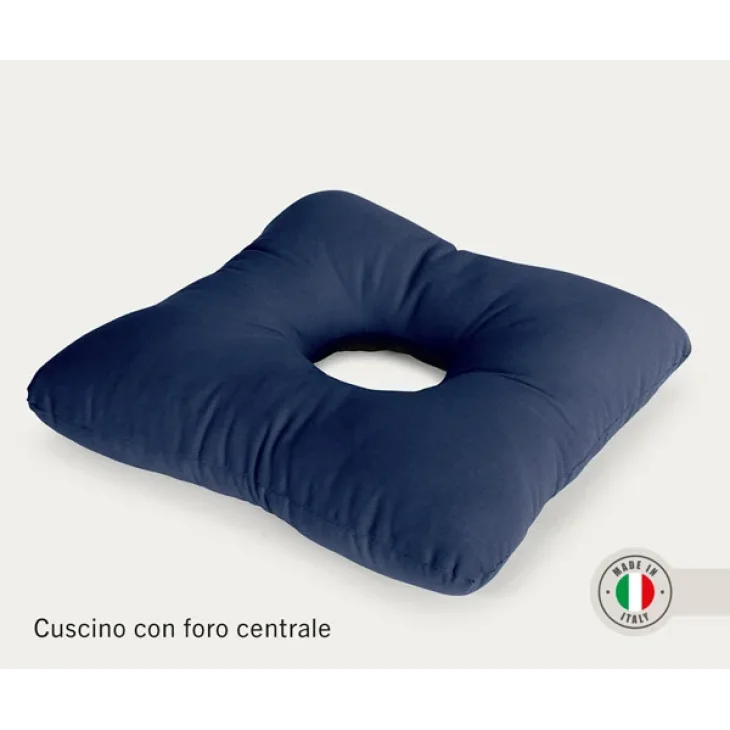 Cuscino antidecubito in Fibra Cava Siliconata con Foro 1 pezzo