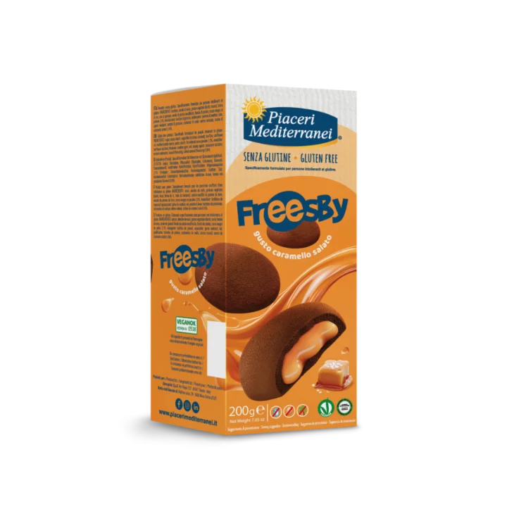 Piaceri Mediterranei Freesby Biscotti al Caramello Salato Senza Glutine 200 g