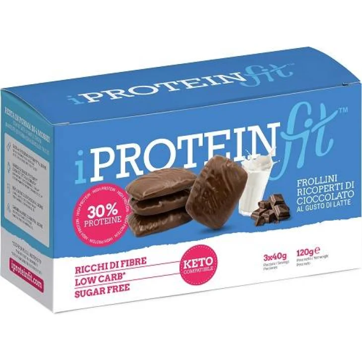 IProteinfit Frollini al Latte Ricoperti di Cioccolato 120 g
