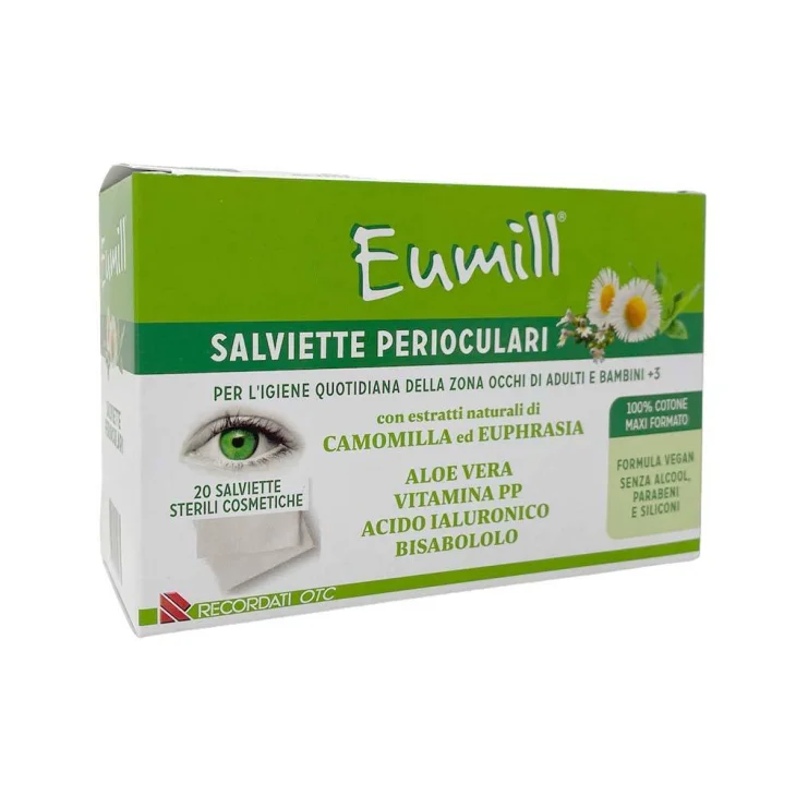 Eumill Salviette Perioculari per Adulti e Bambini 20 pezzi