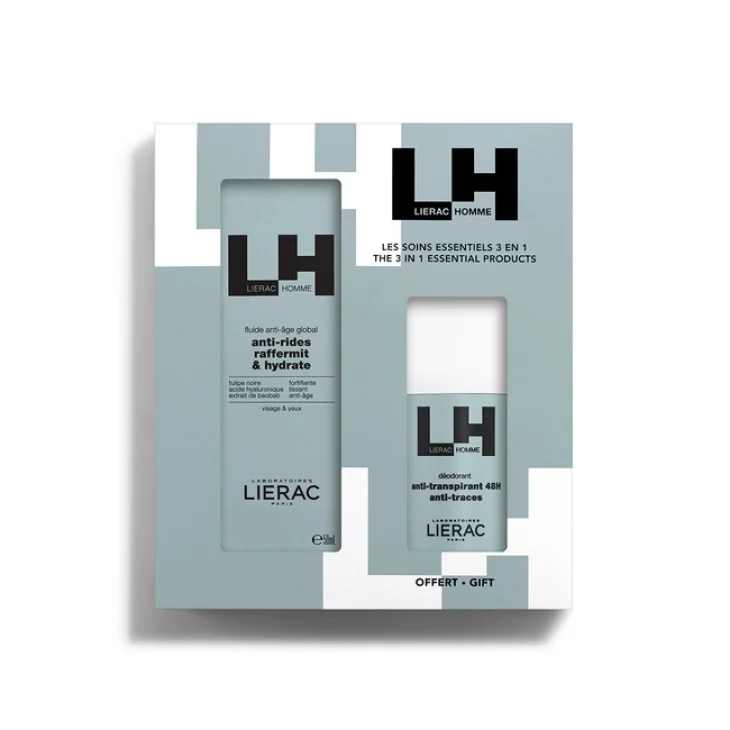 Lierac Homme Cofanetto Anti-Età Fluido 50 ml + Deodorante 50 ml