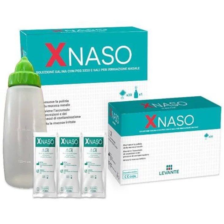 XNaso Soluzione Salina per Irrigazione Nasale 30 Bustine + Erogatore
