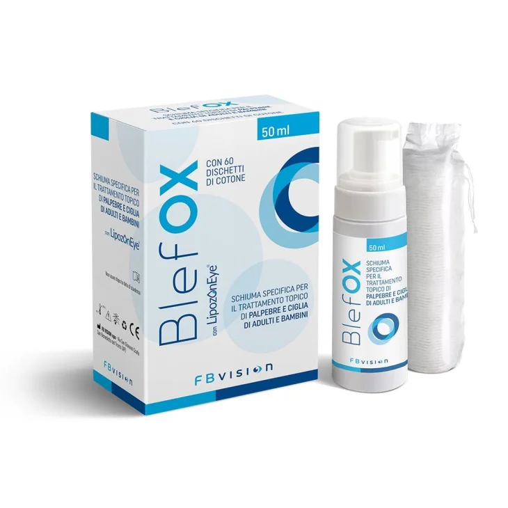 BlefOx Schiuma Specifica Igiene Palpebre e Ciglia 50 ml + 60 dischetti