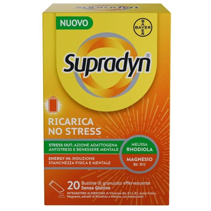 Supradyn Ricarica No Stress Integratore Contro la Stanchezza da Stress 20 bustine