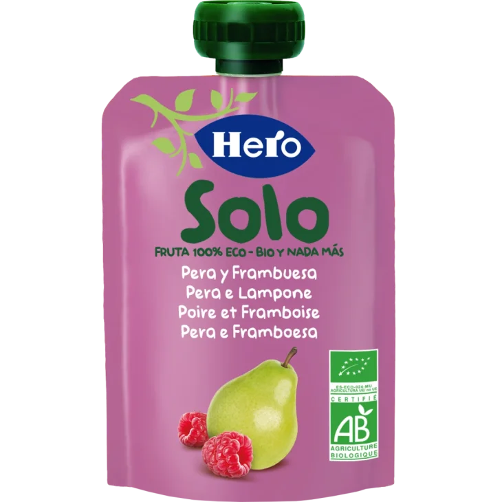 Hero Baby Solo Frutta Frullata Bio Pera e Lampone 100 g