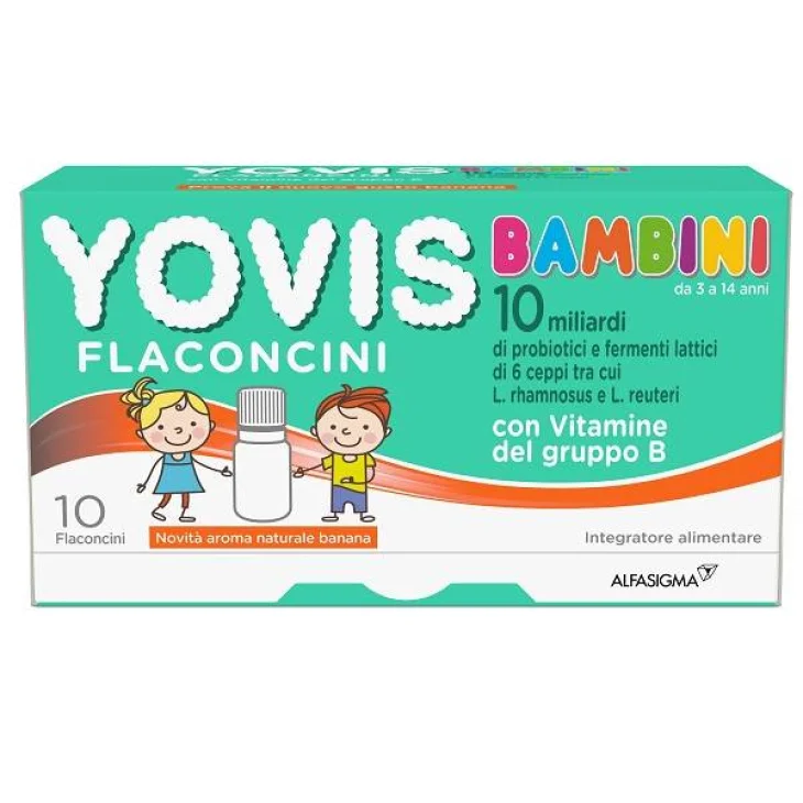 Yovis Bambini 10 Miliardi di Fermenti Lattici 10 Flaconcini Gusto Banana