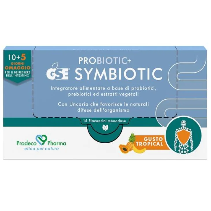 Probiotic + GSE Symbiotic Integratore Flora Intestinale 15 Flaconcini