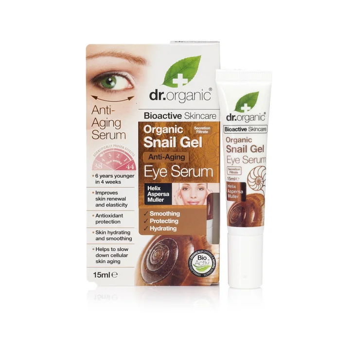 Dr Organic Snail Gel Antiageing Eye Serum Siero anti età per il Contorno Occhi 15 ml