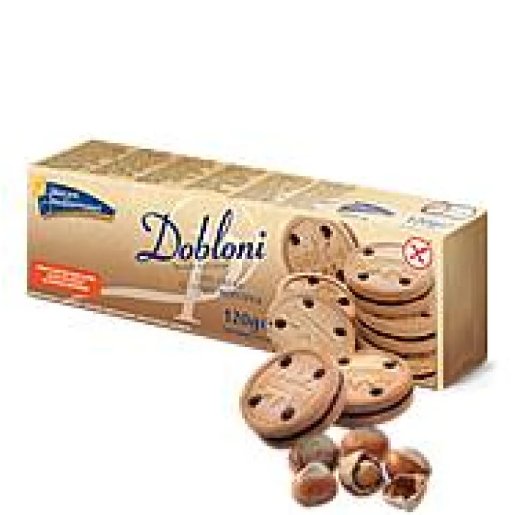 Piaceri Mediterranei Dobloni Biscotti con Crema alla Nocciola senza Glutine