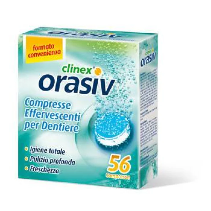 Orasiv Clinex Compresse effervescenti per la pulizia delle protesi dentarie 56 compresse